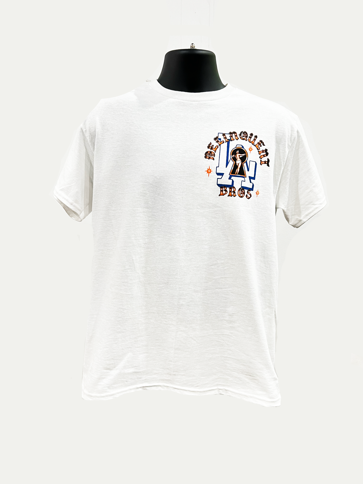 "Peek a Boo" Double sided print Tee in White.