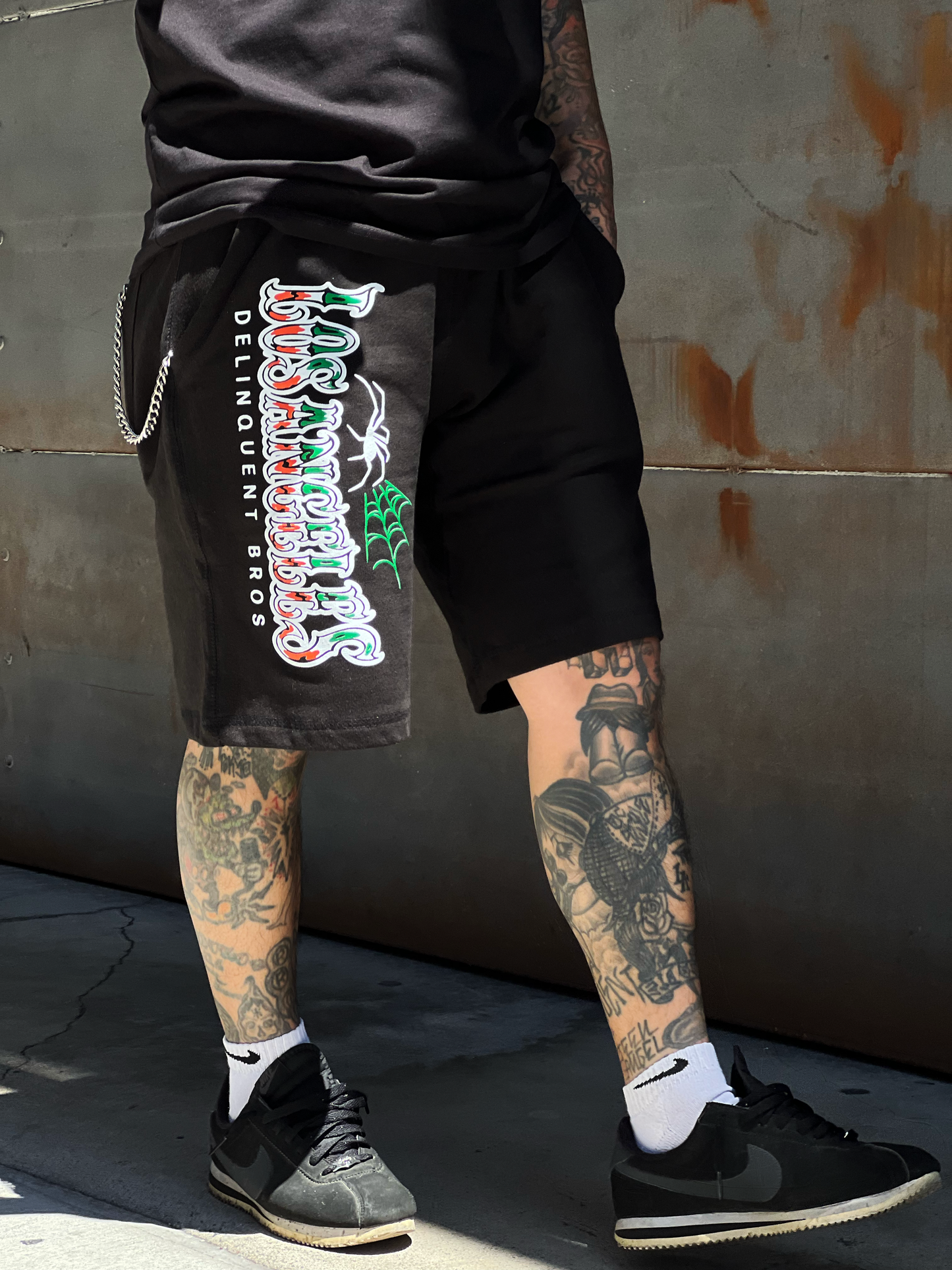 Spider Sweat Shorts in Black