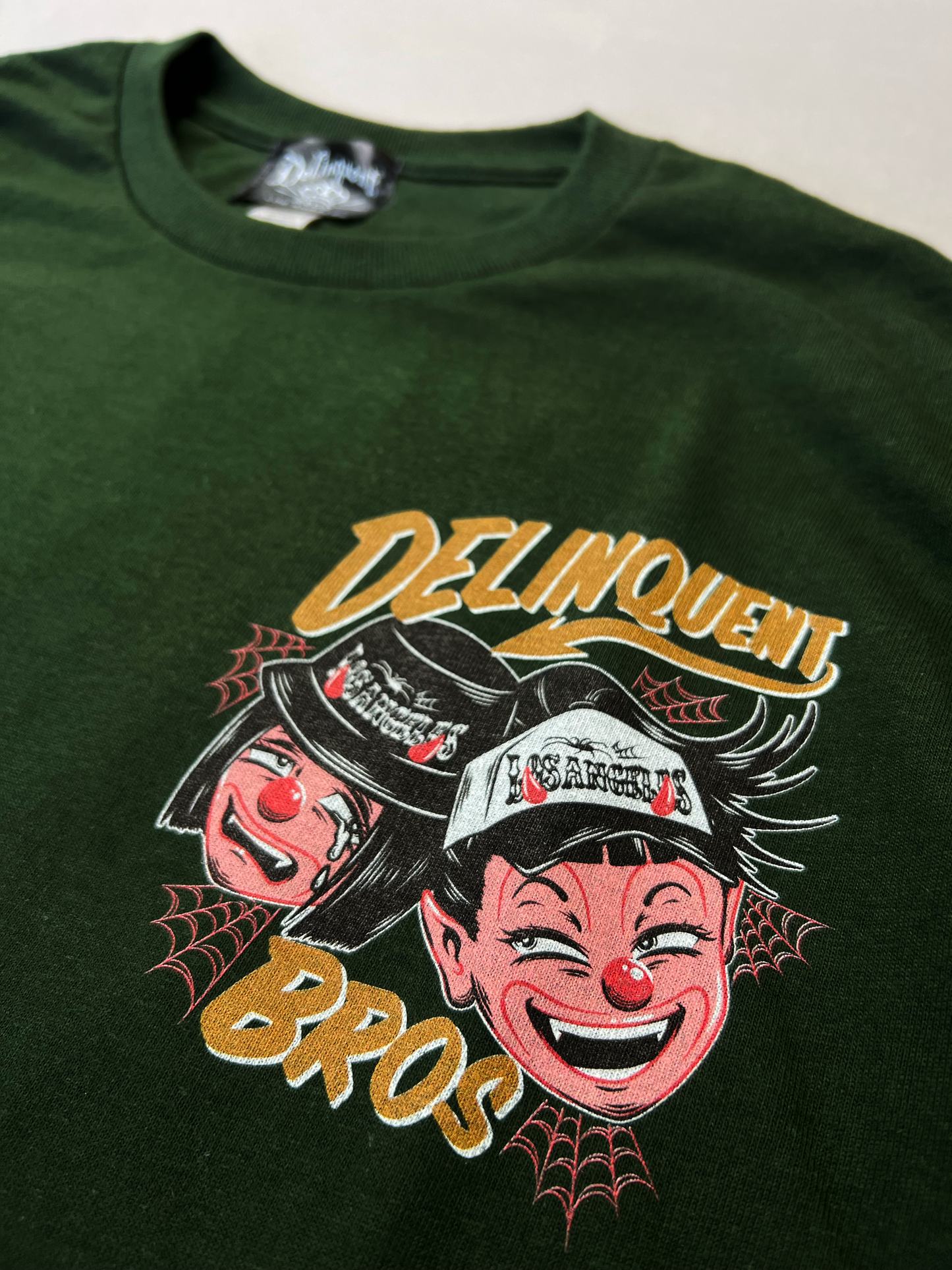 "Good times,Bad times" Tee in Forest green