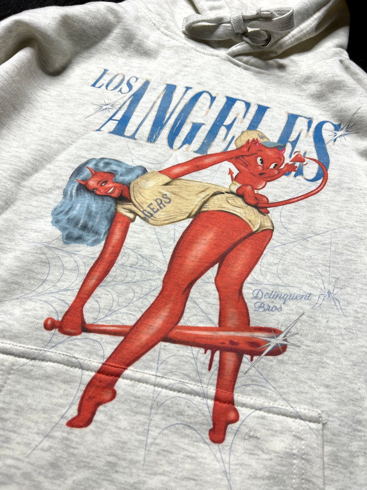 "Struck out of Luck" Hoodie in Oatmeal
