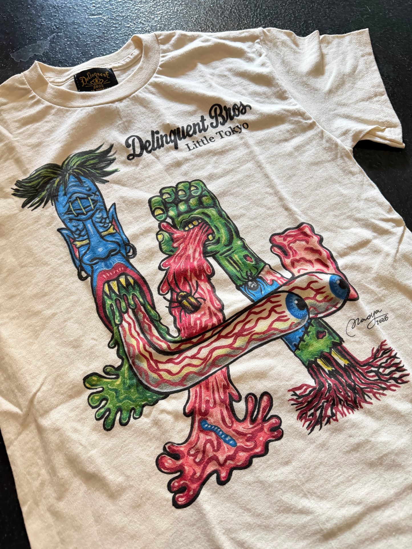 "LA Ghouls" Tee in Natural