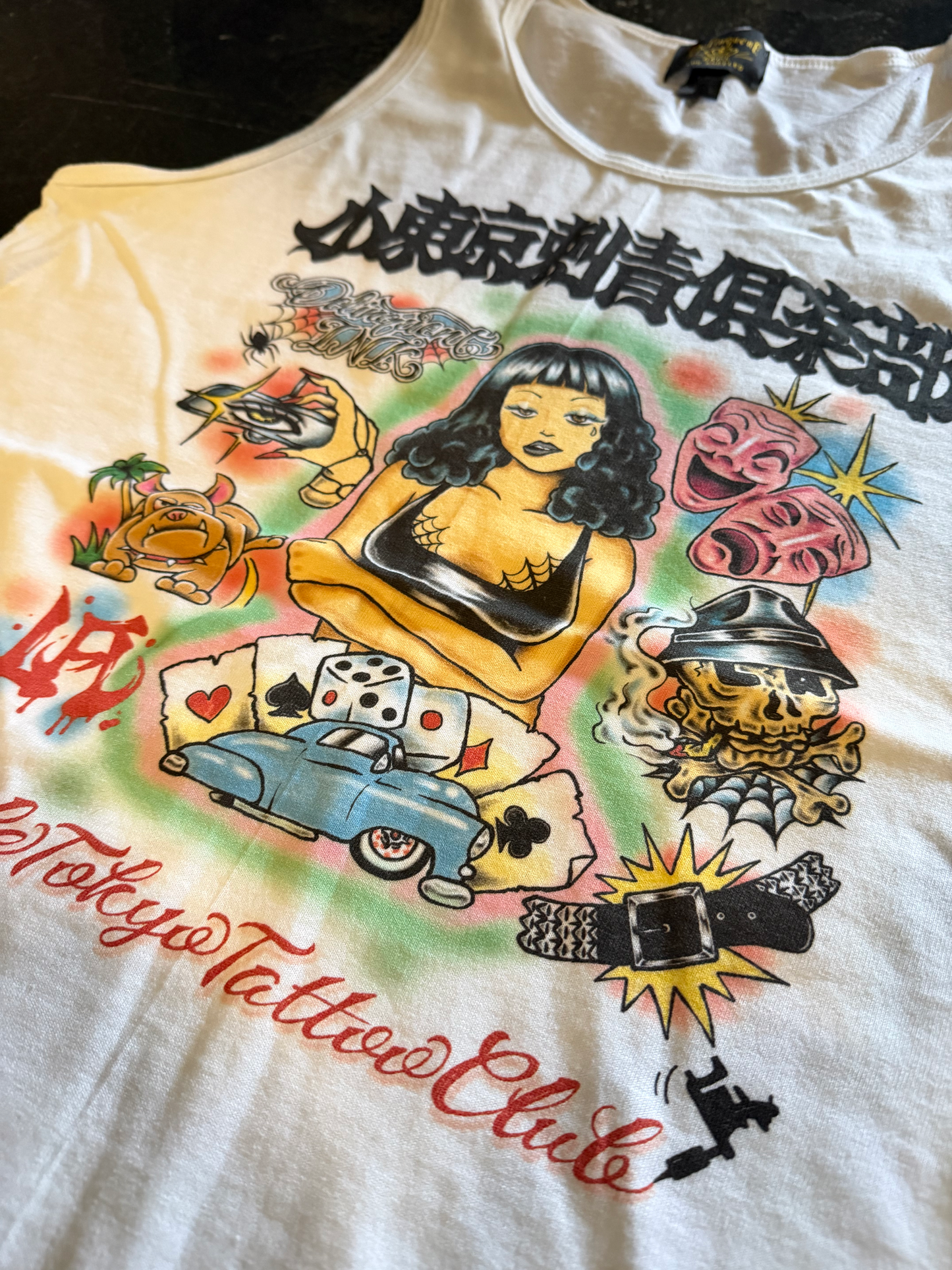 "Little Tokyo Tattoo Club" Tank in White