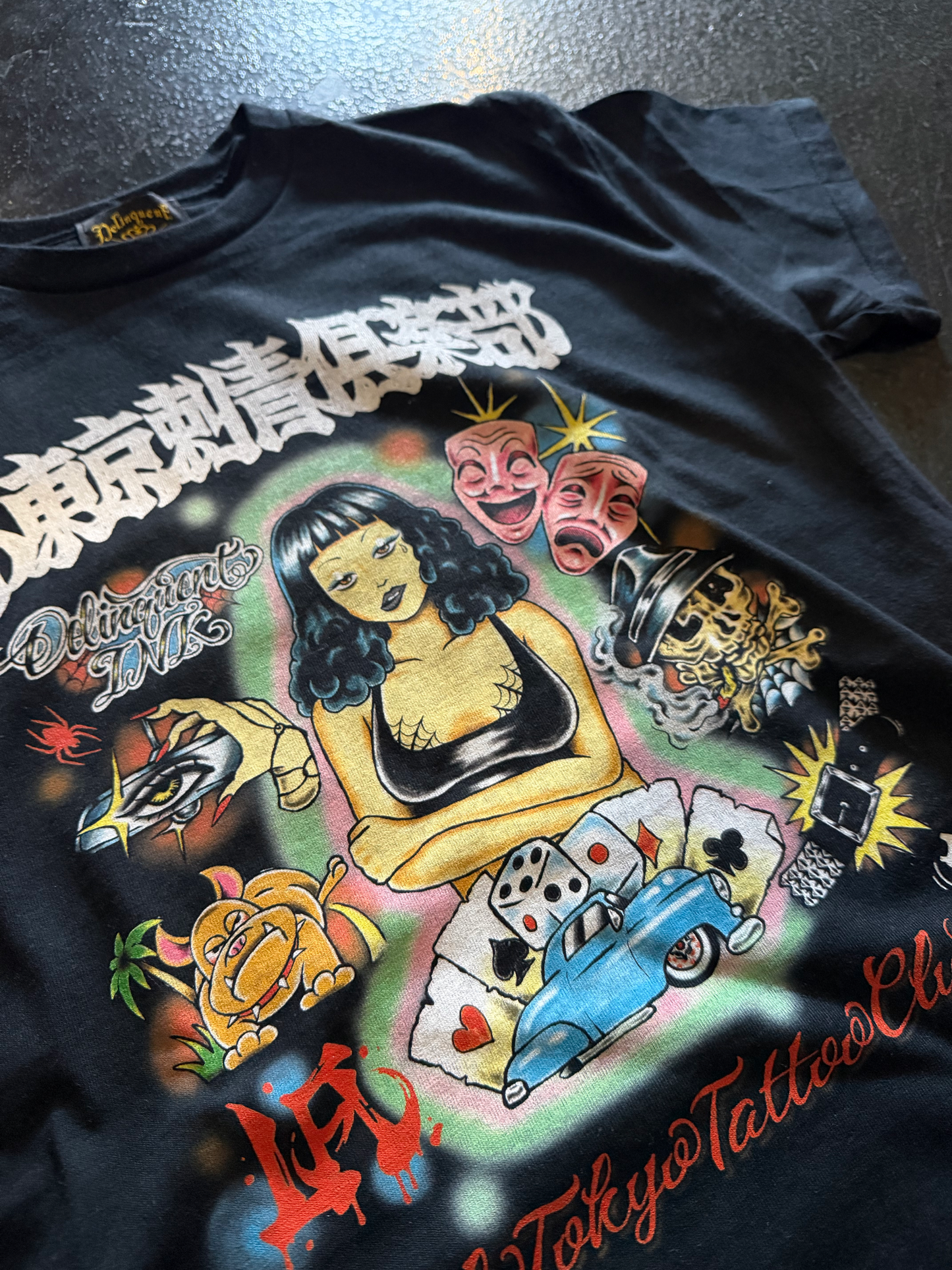 "Little Tokyo Tattoo Club" Tee in Black