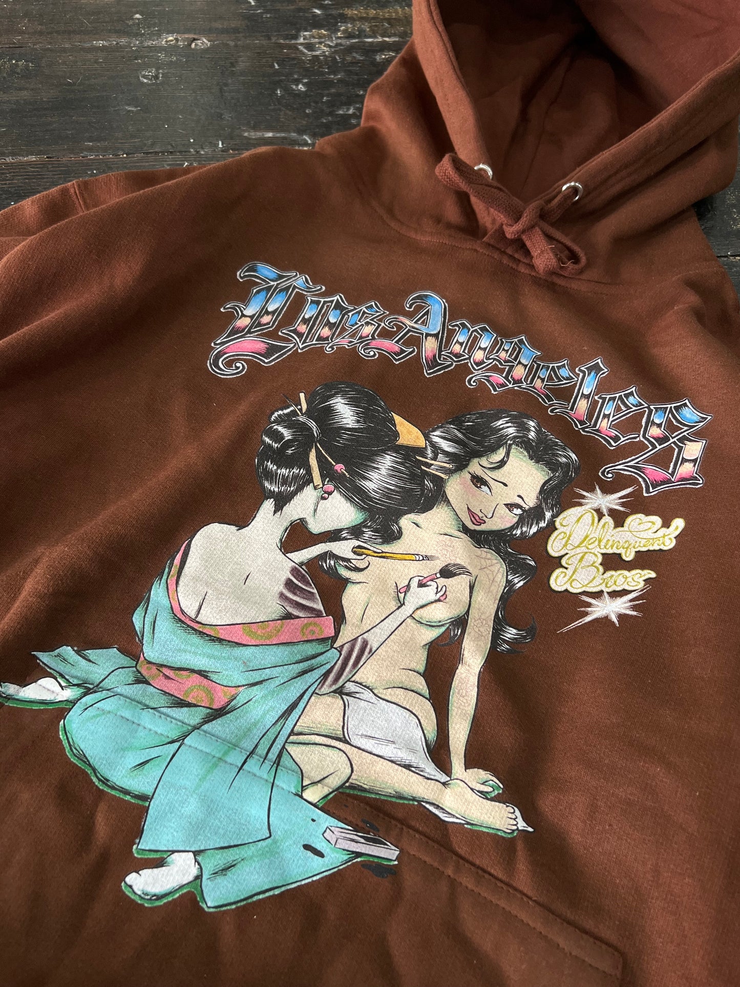 "Irezumi 刺青" Hoodie in Brown