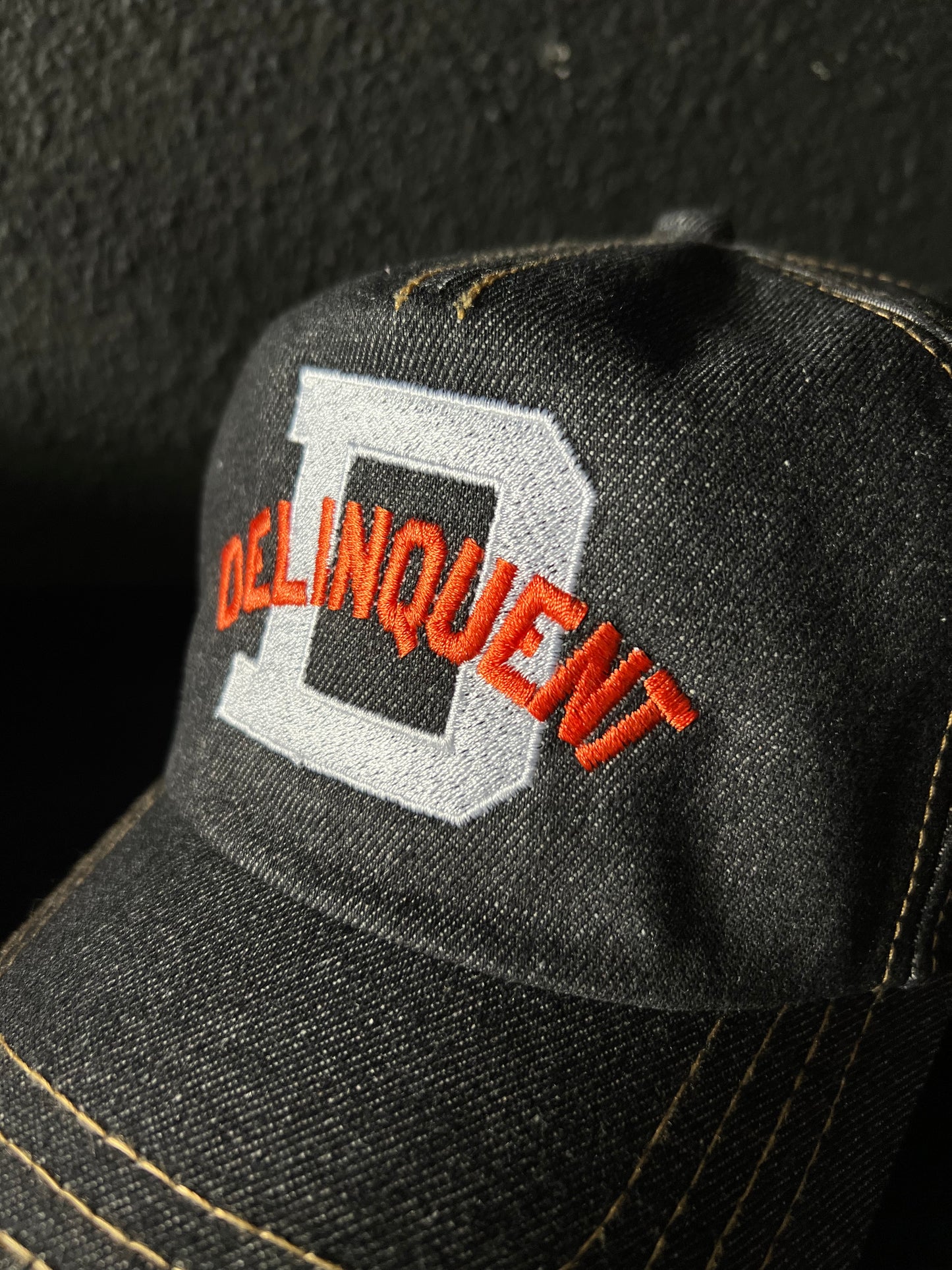 "D Logo" Denim Snap Back Cap