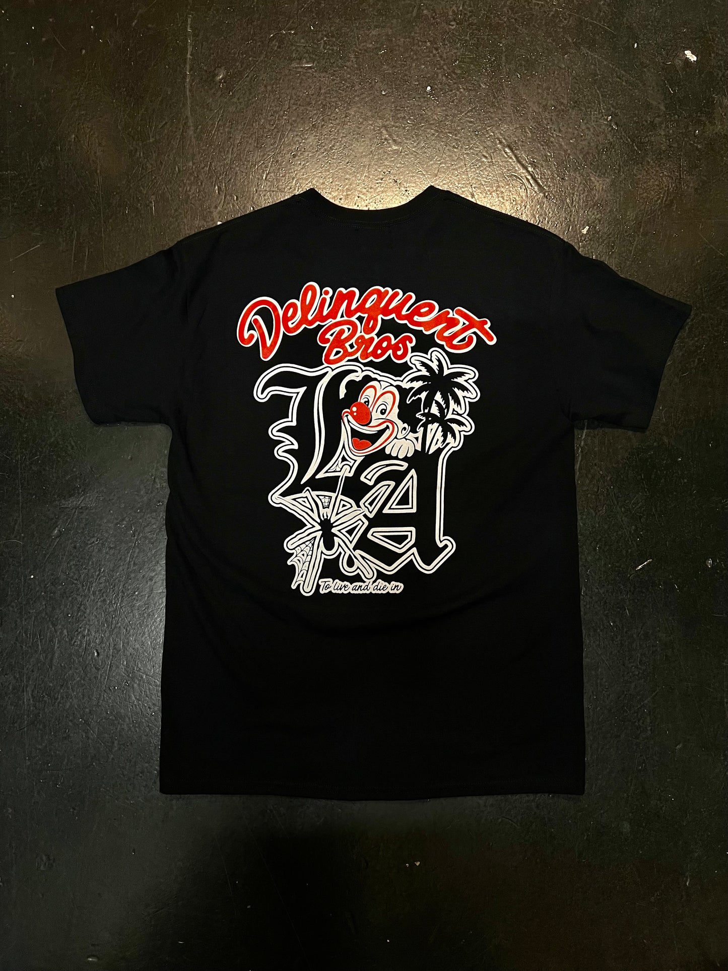 "To Live and Die In LA" Tee in Black
