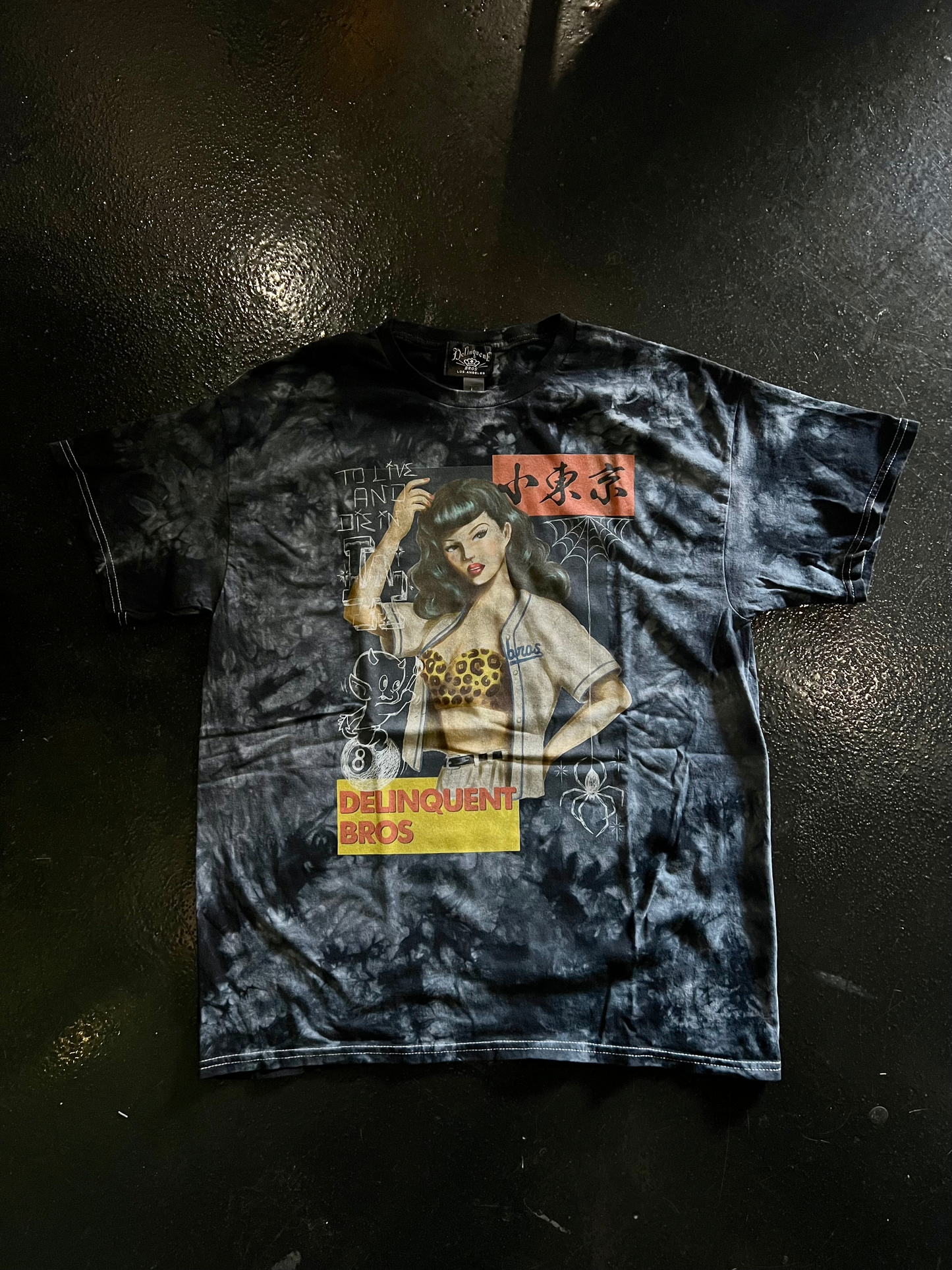 "Delinquent Mag" Tee in Tie Dye