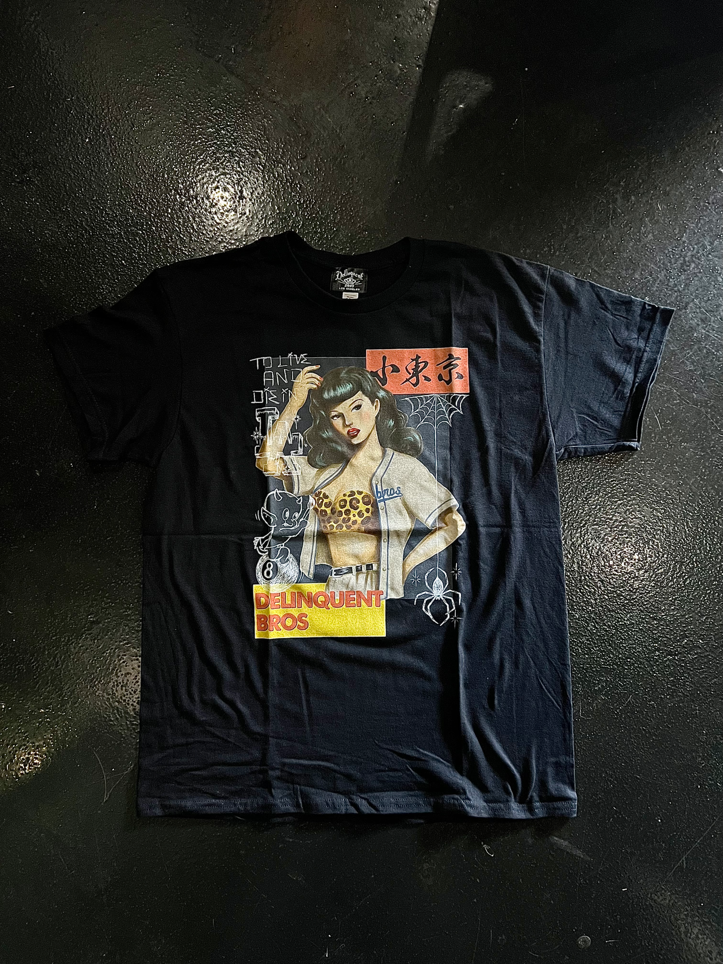 "Delinquent Mag" Tee in Black