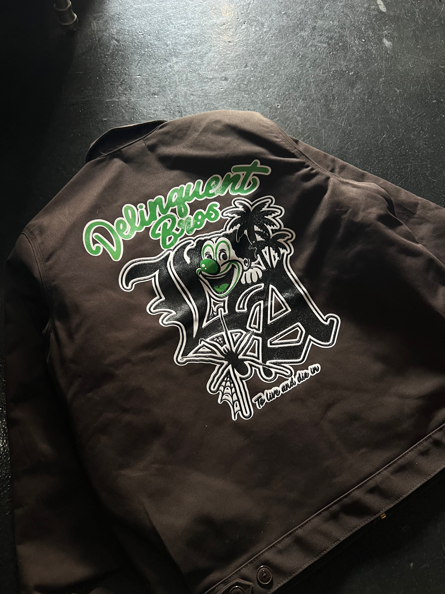 "To Live and Die in LA" Mechanic Jacket in Brown