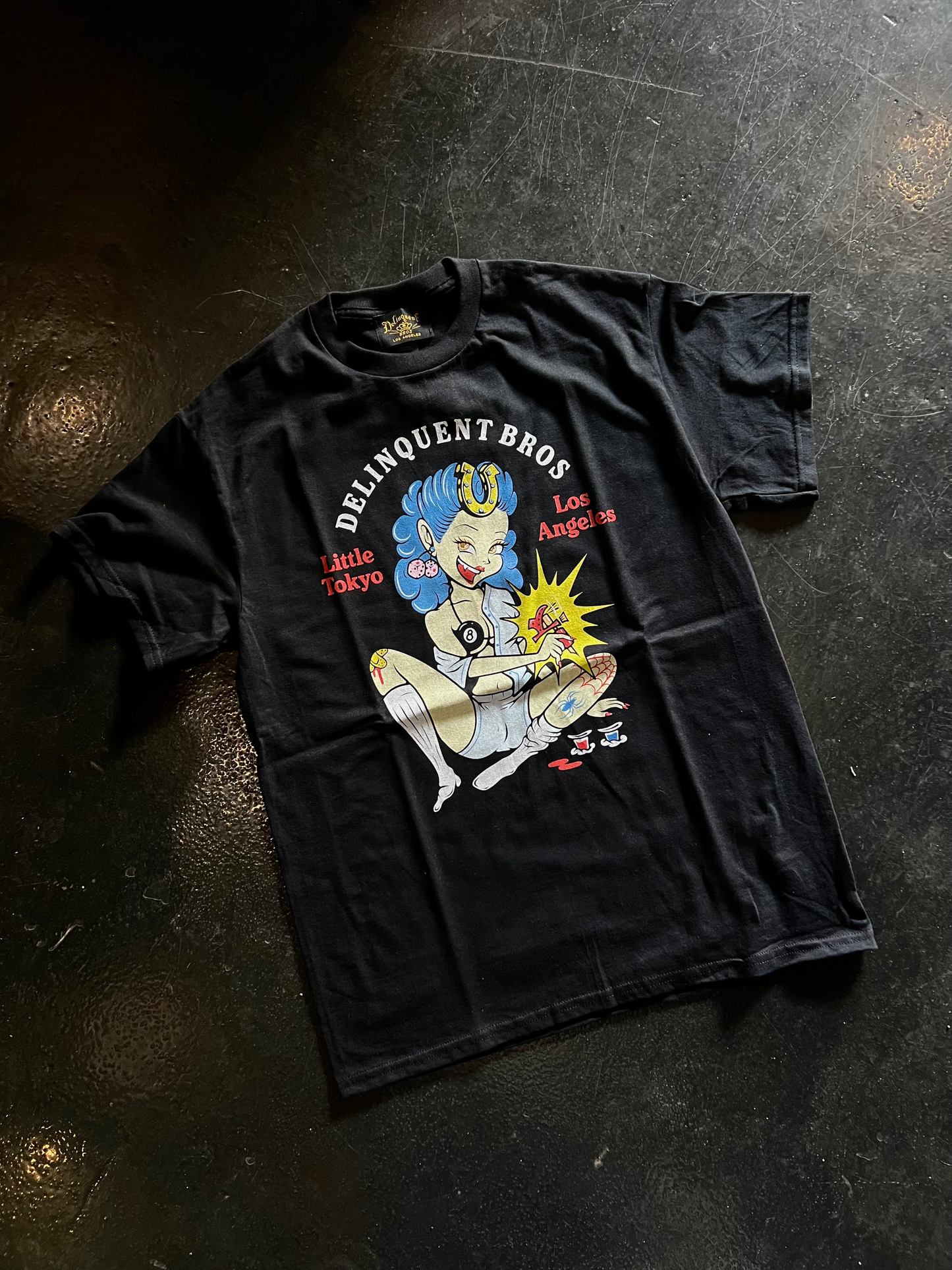 "Good Luck Babe" Tee in Black