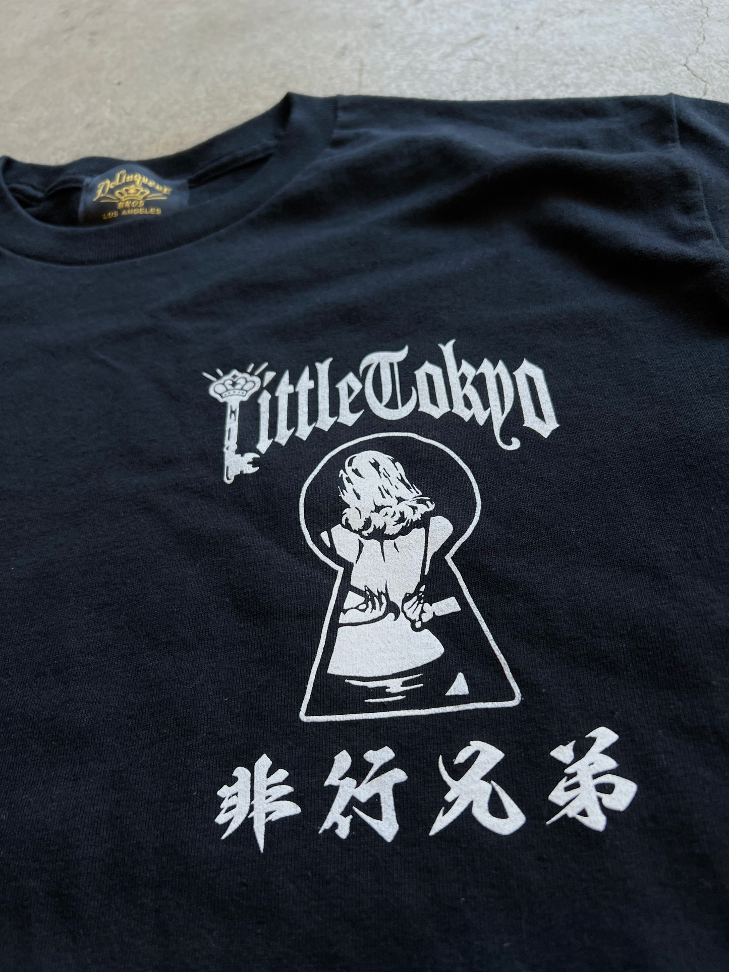 "Little Tokyo Delinquent" Tee in Black