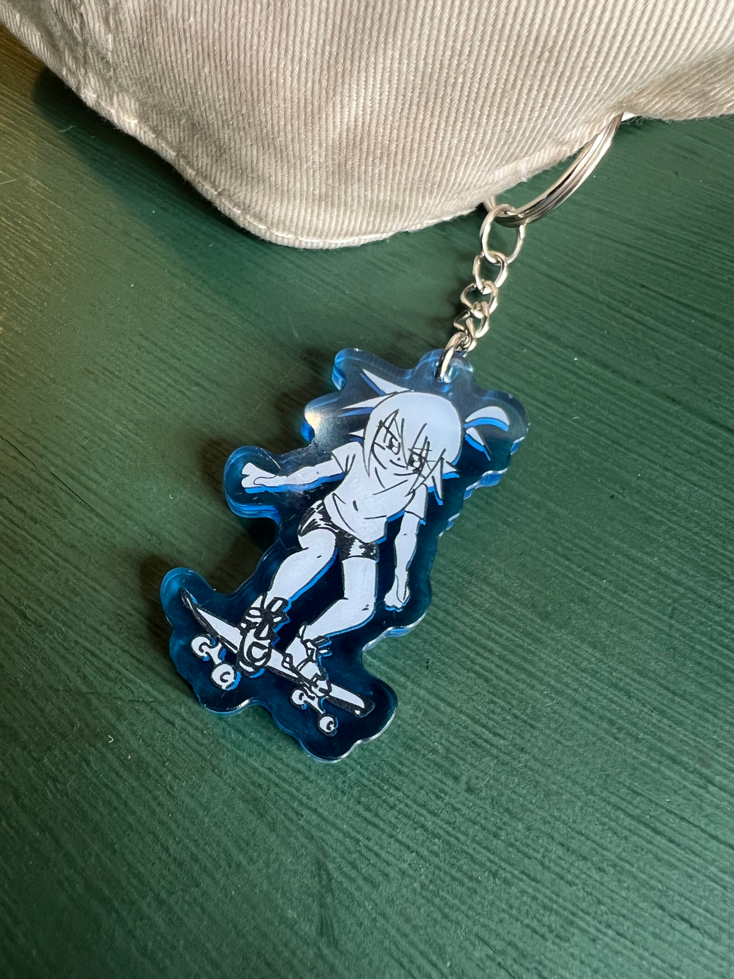 "Chiaki" 5 Panel Snap Back Cap in Black/Natural