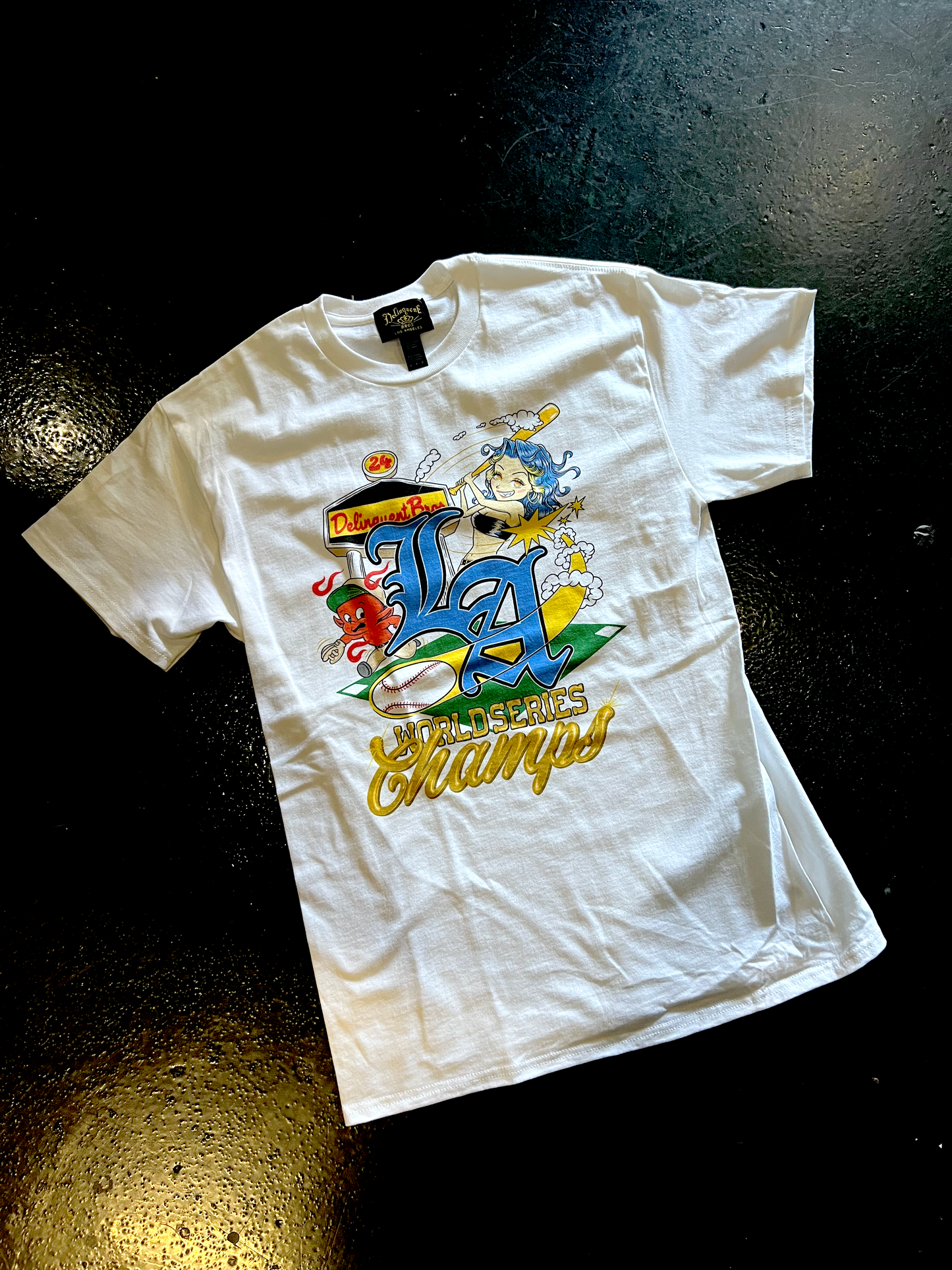 "24 World Champs" Tee in White