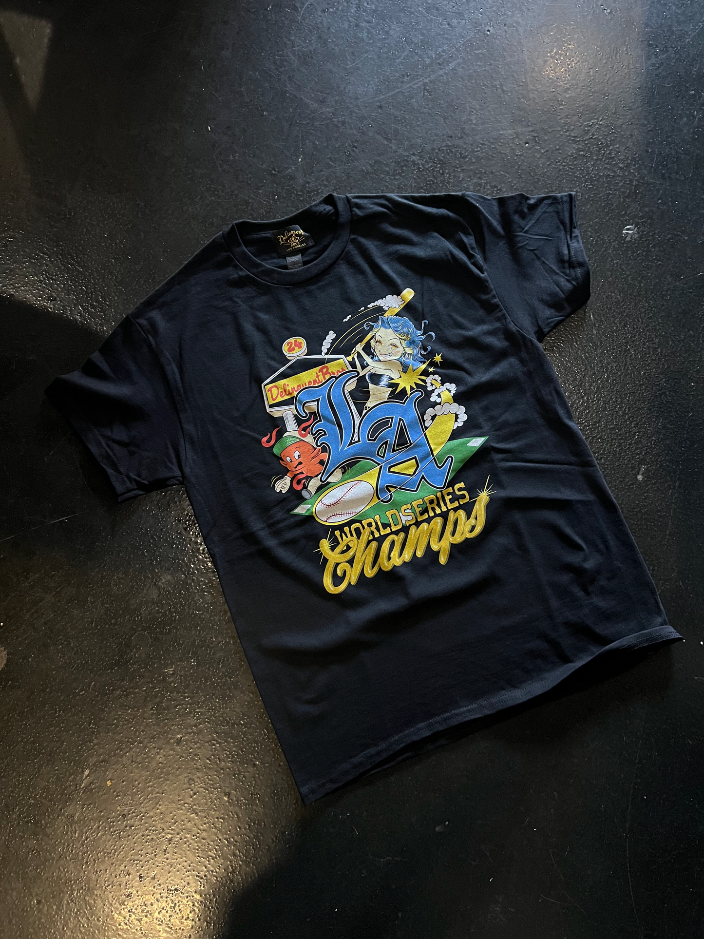 "24 World Champs" Tee in Black