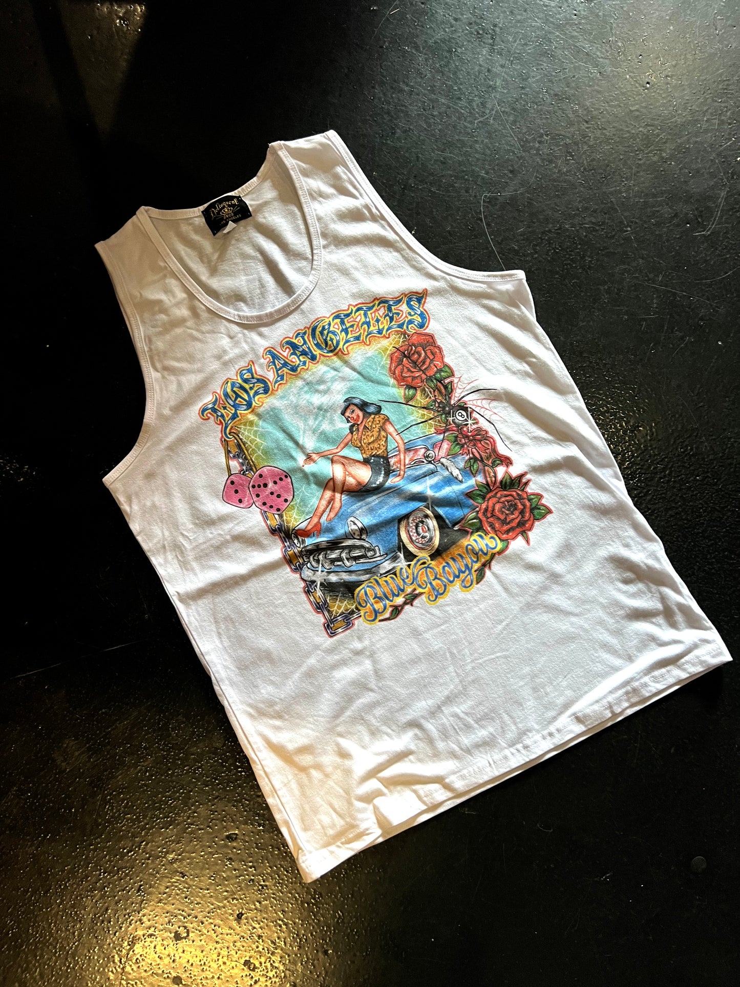 "Blue Bayou" Tank in White