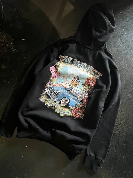 "Blue Bayou" Hoodie in Black