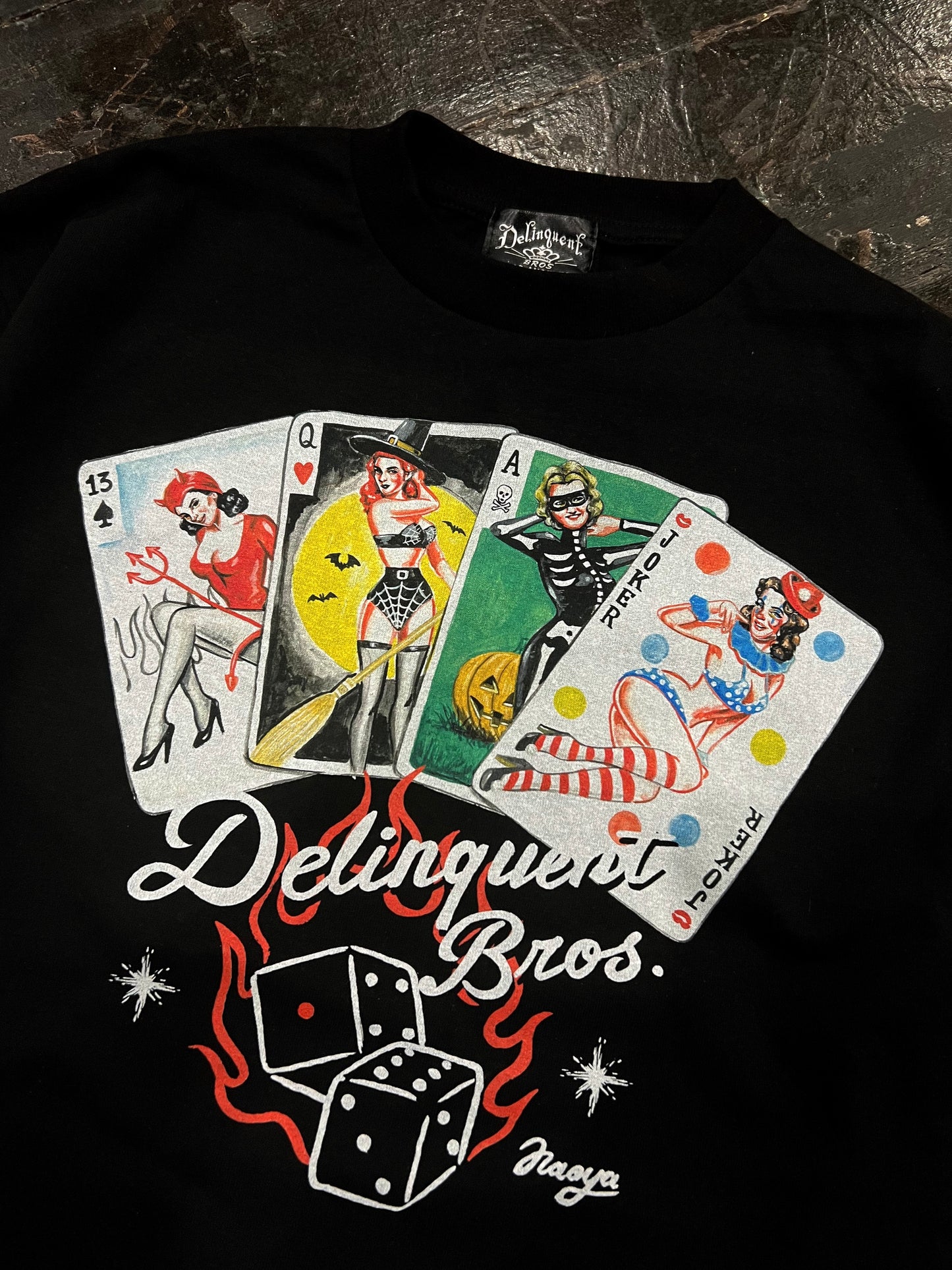 "Never Lose" Long Sleeve Tee in Black