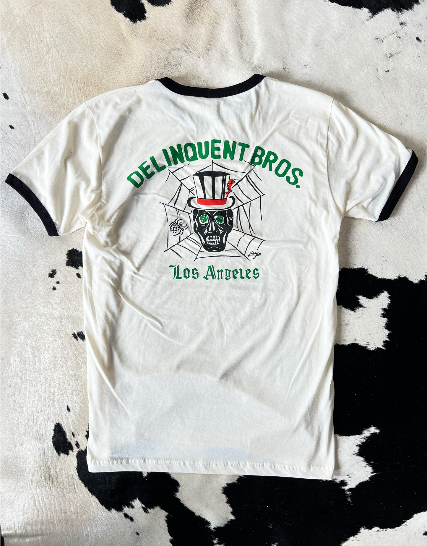 "The Wild One" Tee in Natural/Black Ringer