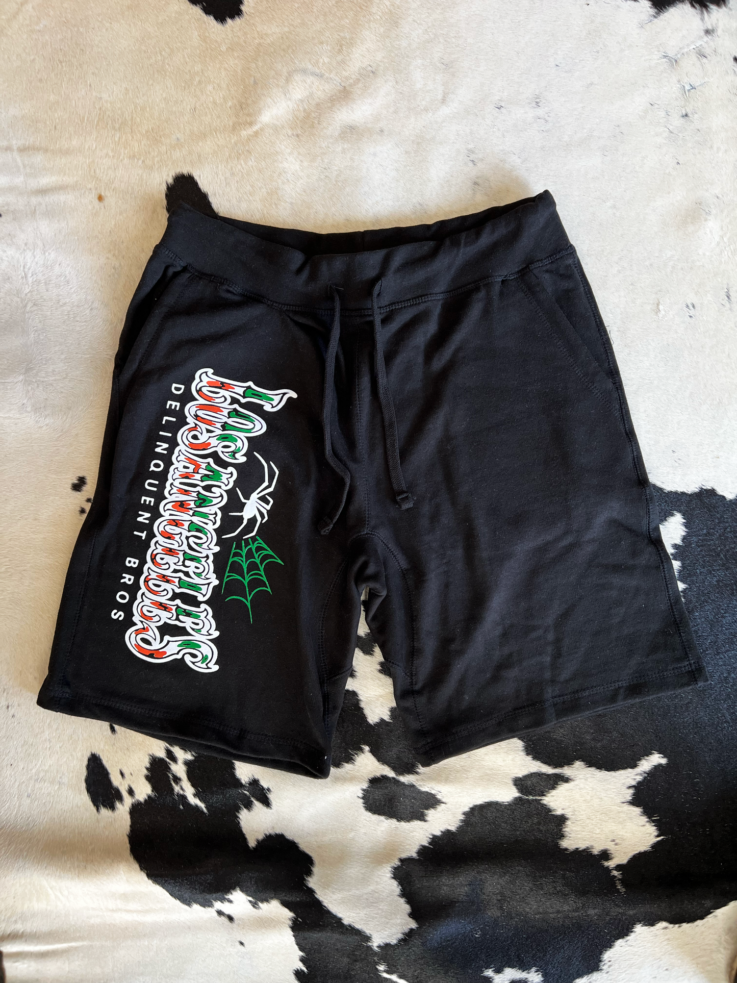 Spider Sweat Shorts in Black