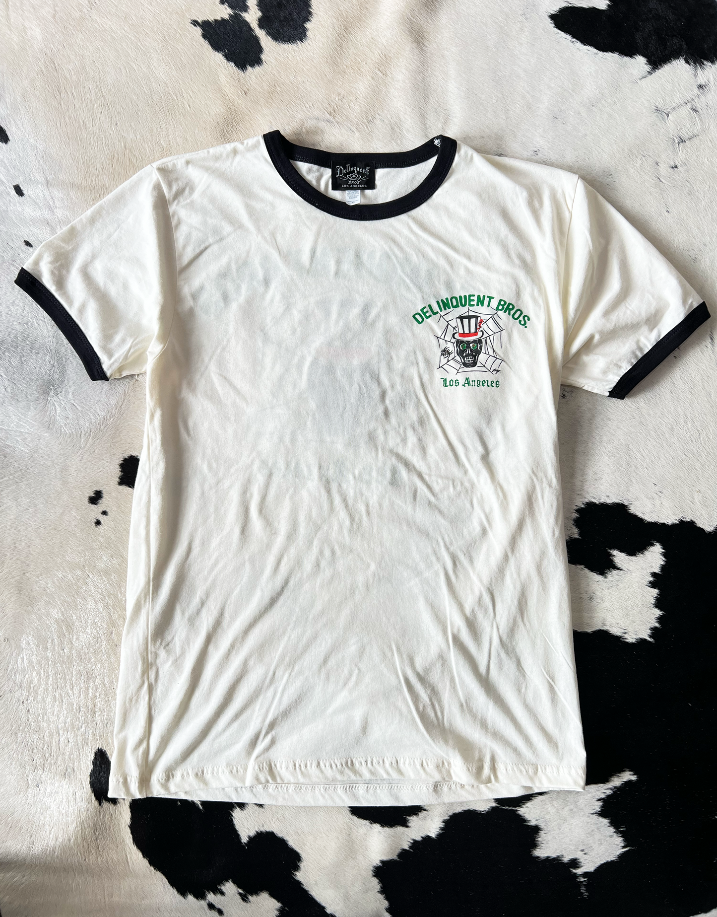 "The Wild One" Tee in Natural/Black Ringer