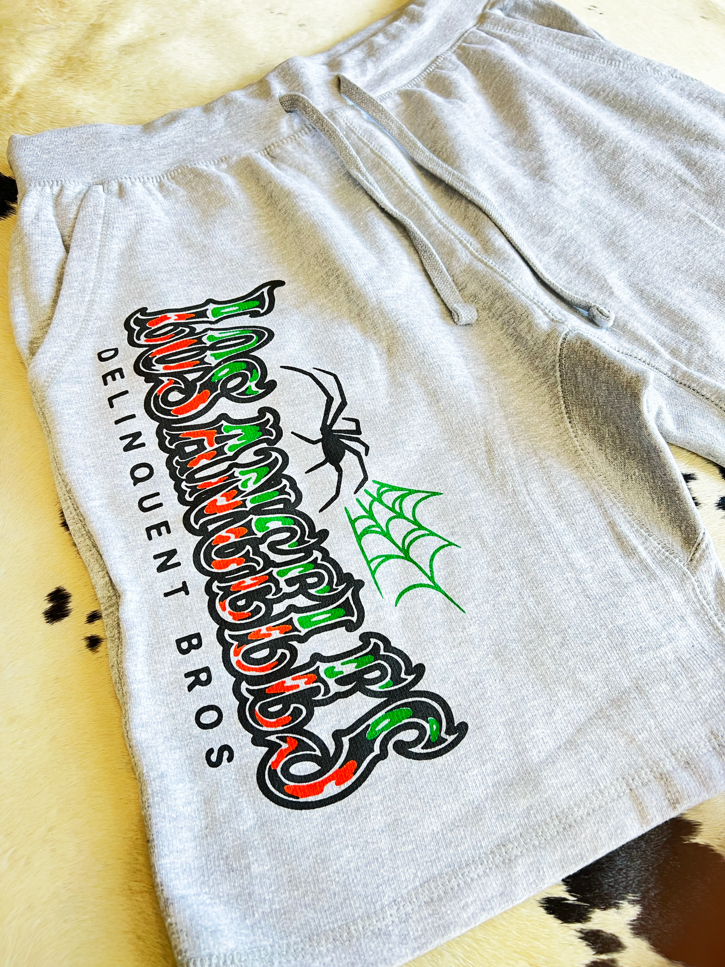 Spider Sweat Shorts in Gray