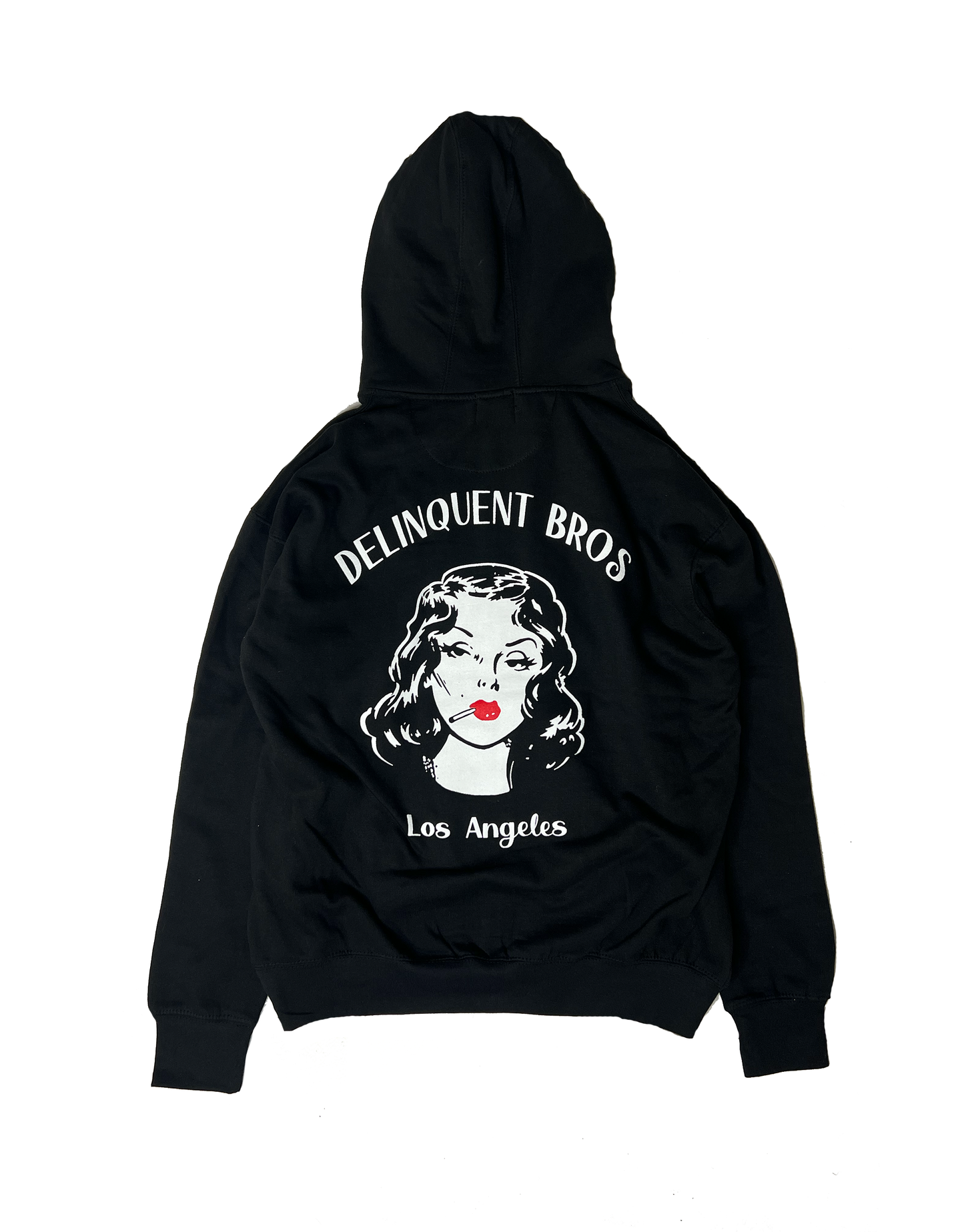 Smoke Girl Full Zip Hoodie in Black