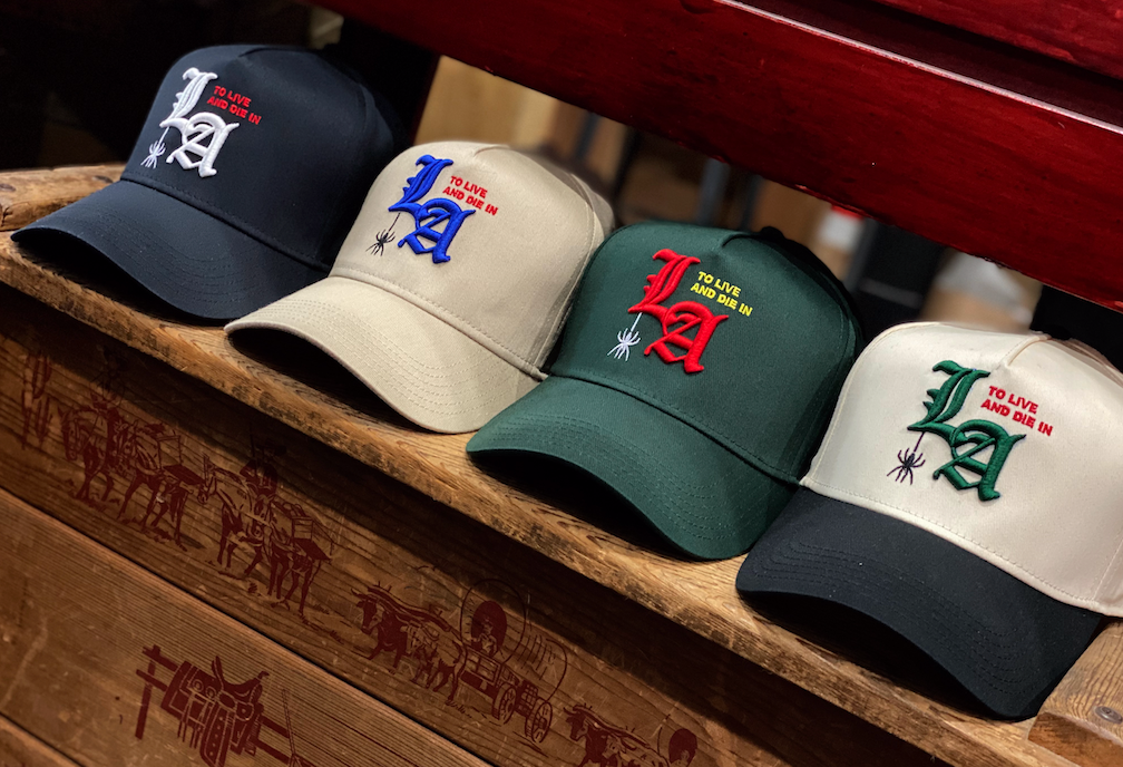 To live and Die in LA 5 Panel Snap Back Cap in Green