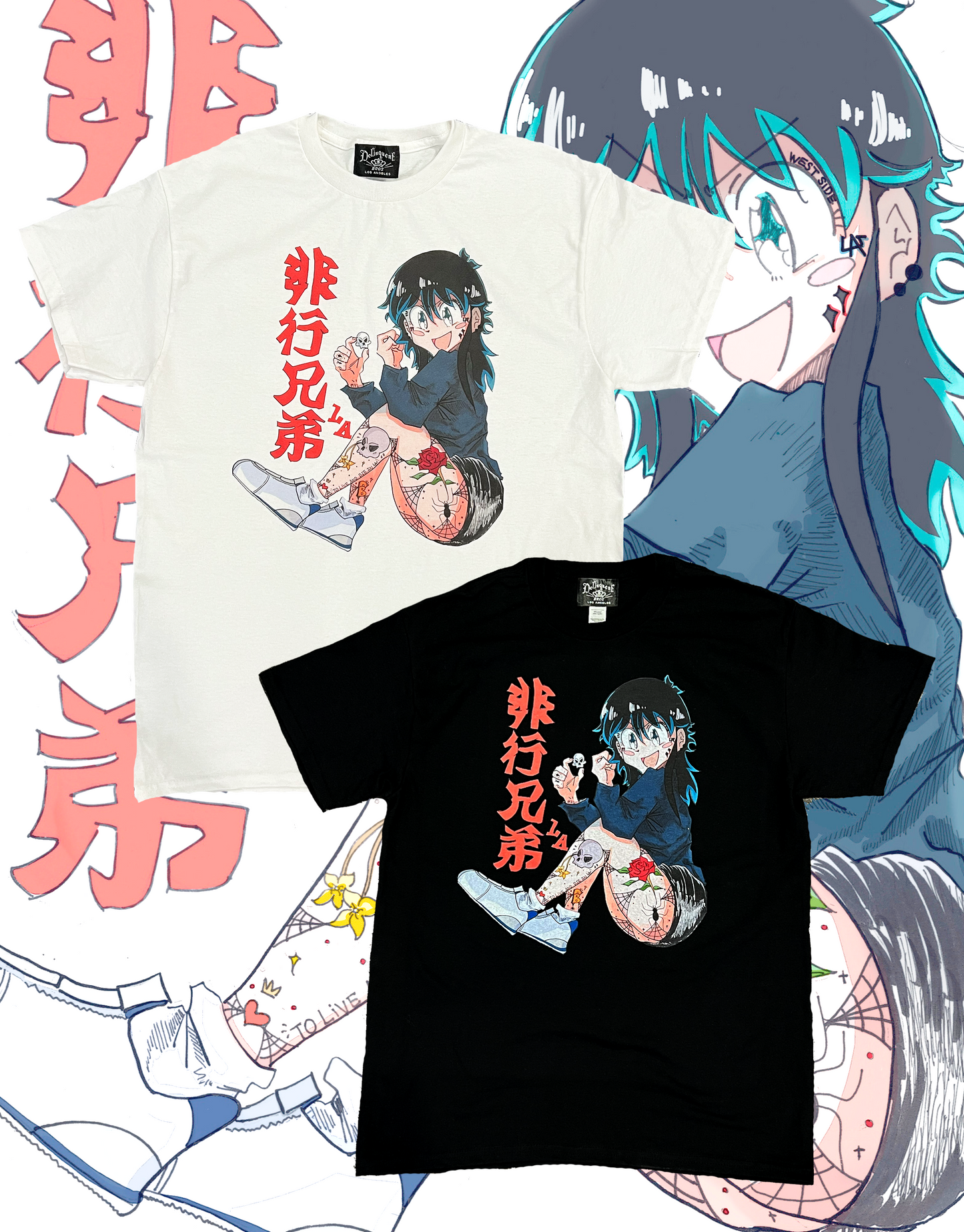 "Sakura" Tee in Black