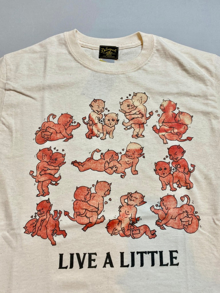 Live a little Tee in Natural