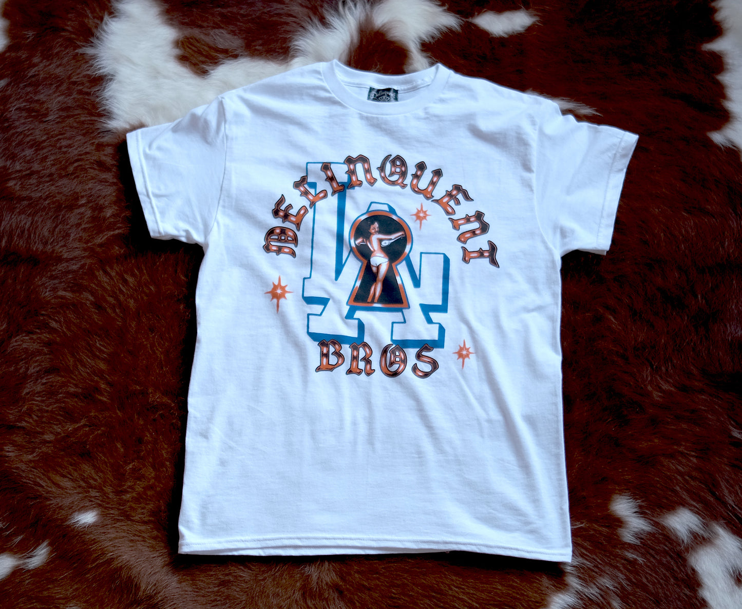 "Peek a Boo" Tee in White.