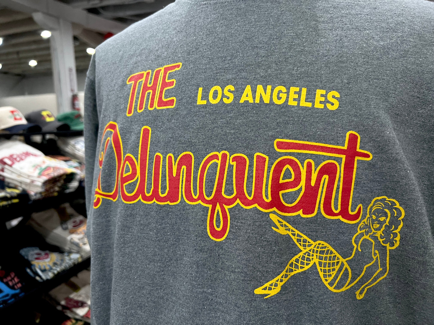 The Delinquent LA Crew Neck Sweatshirt in Gray
