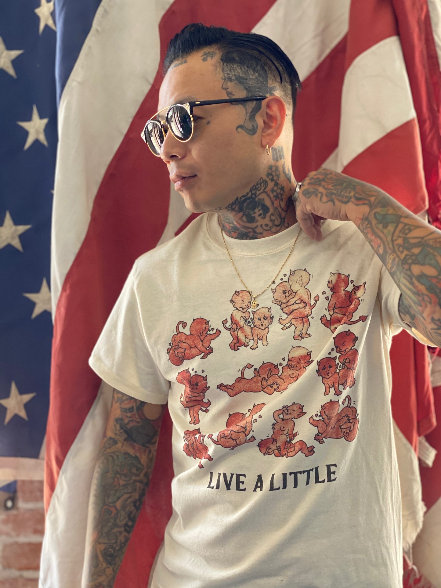 Live a little Tee in Natural
