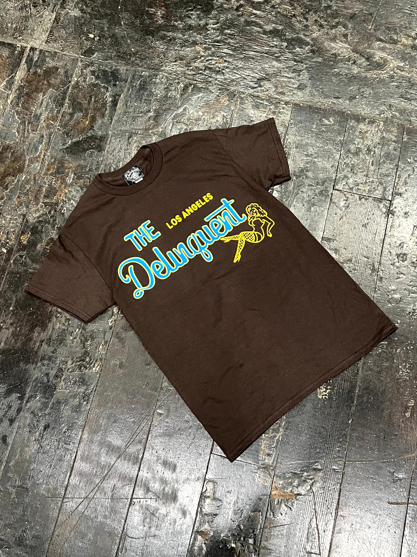 The Delinquent LA Tee in Brown
