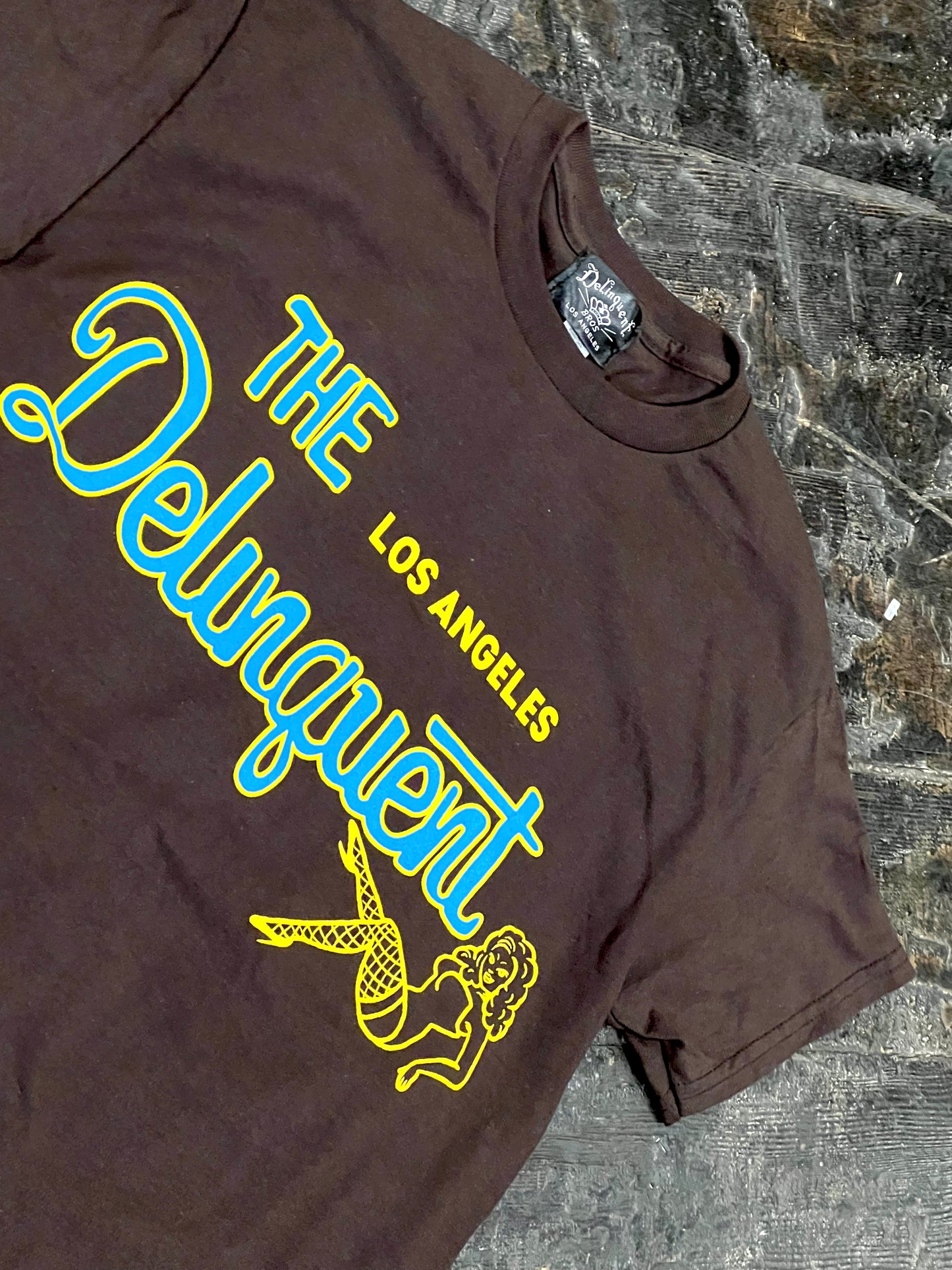 The Delinquent LA Tee in Brown