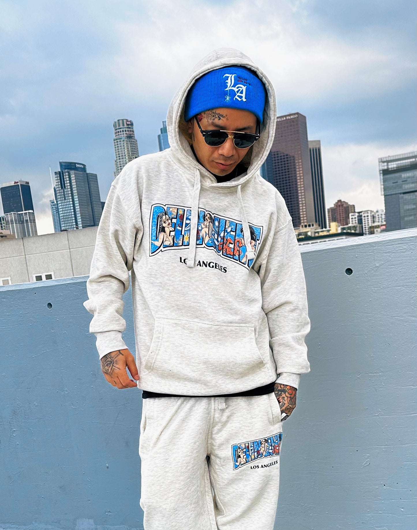 To live and Die in LA Beanie in Blue