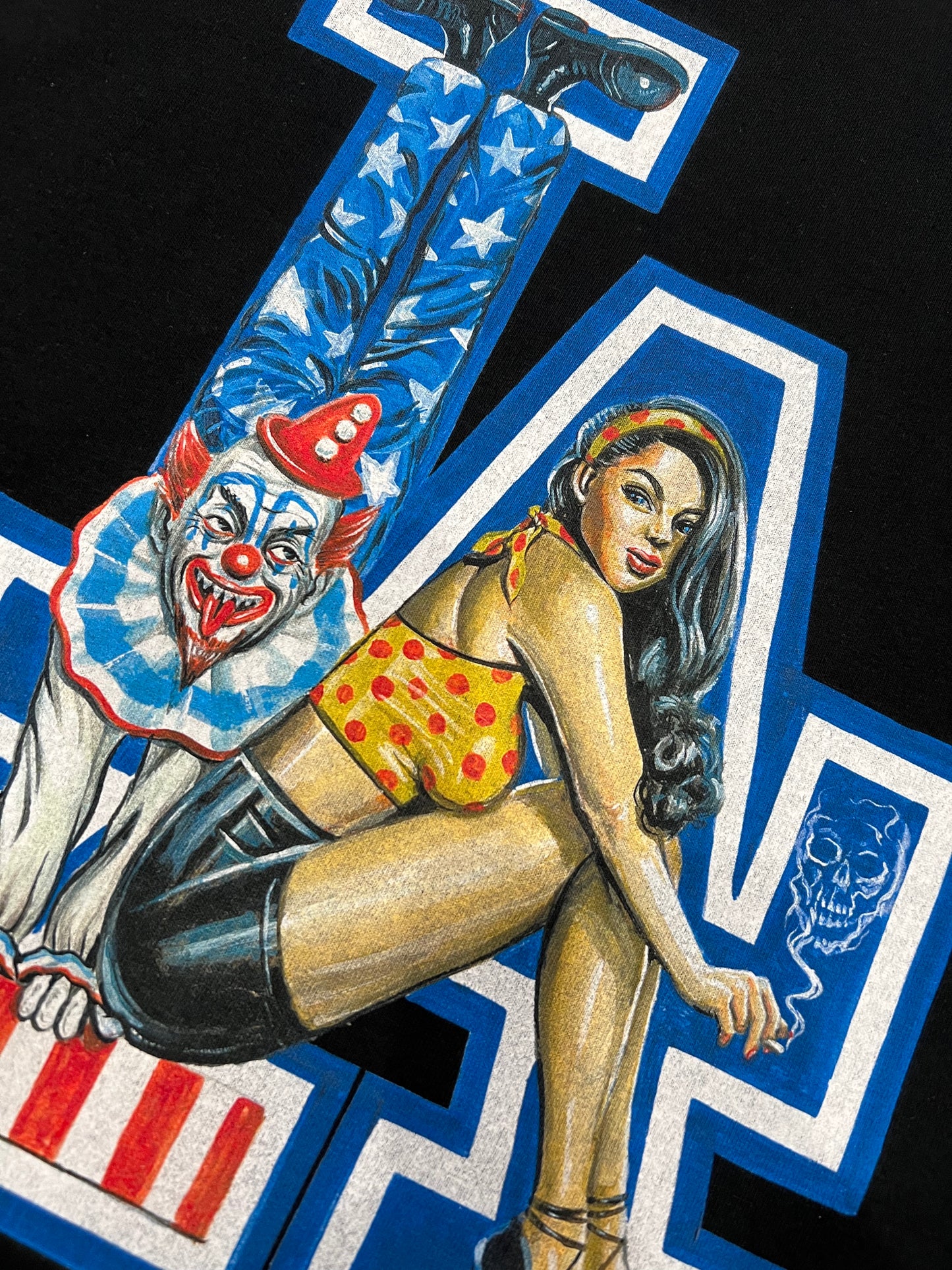 Creep Show Front Print Tee in Black
