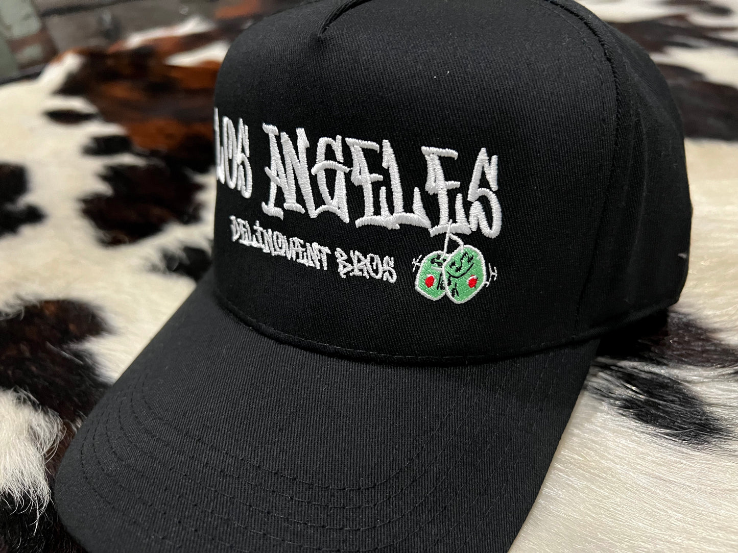 90's Baby 5 Panel Snapback Cap in Black