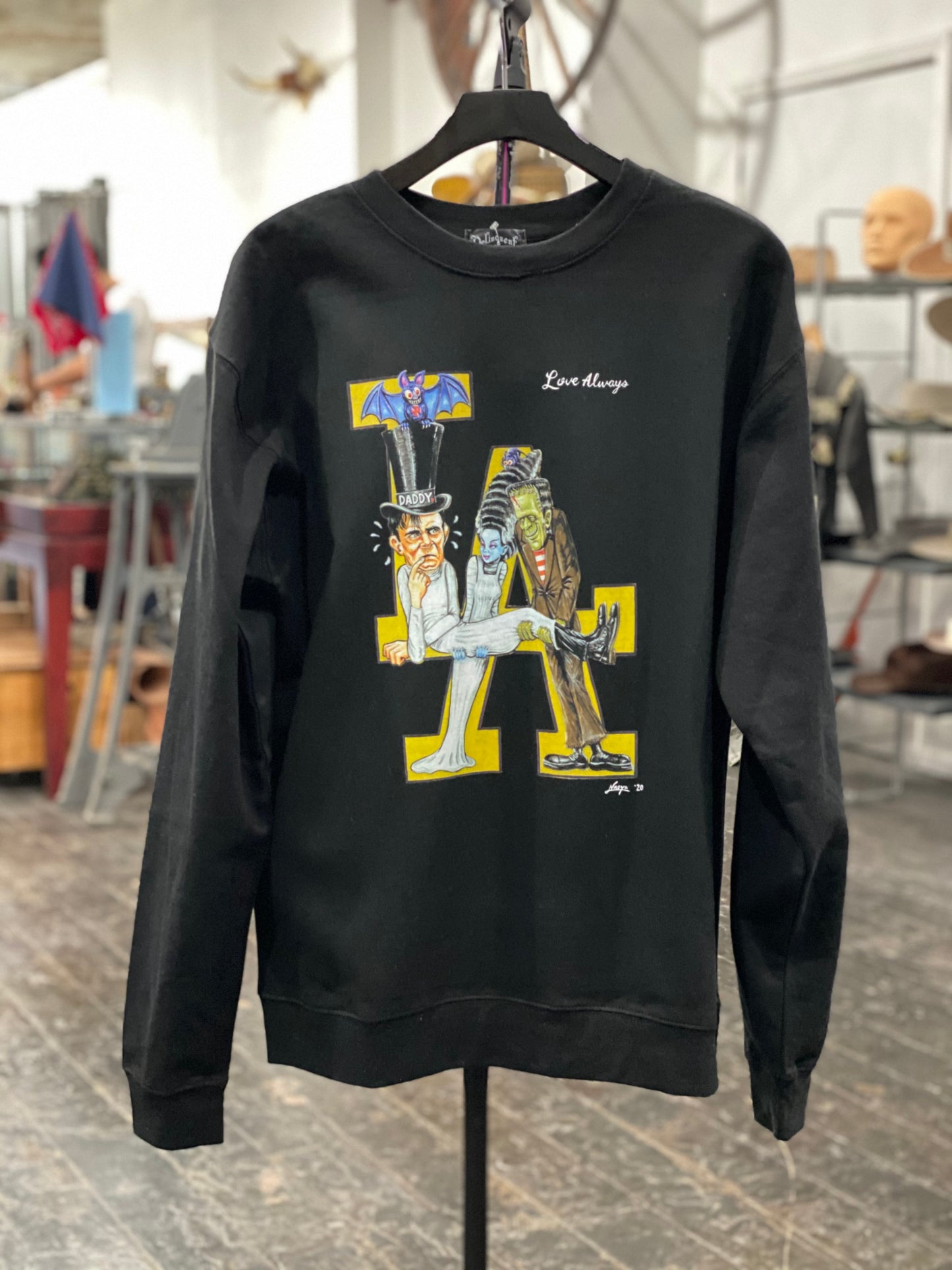 LA Monster Classic Crew Neck Sweatshirt in Black