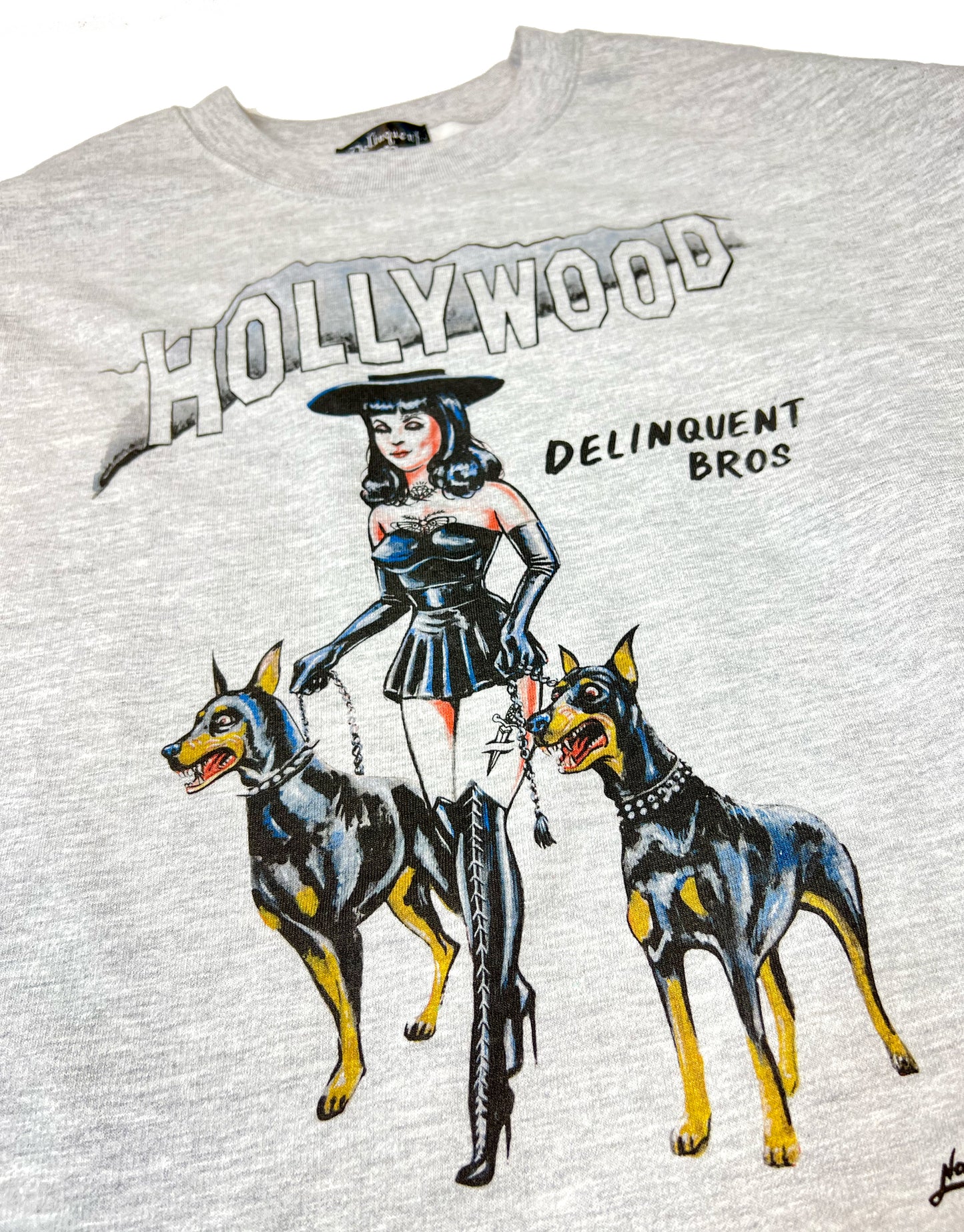 "Witches & Bitches" Crew Neck Sweat shirt in Gray