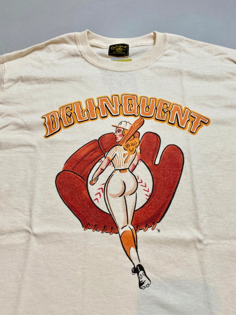 Baseball Girl Tee in Natural