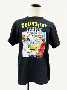 "Delinquent Tattoo" Tee in Black