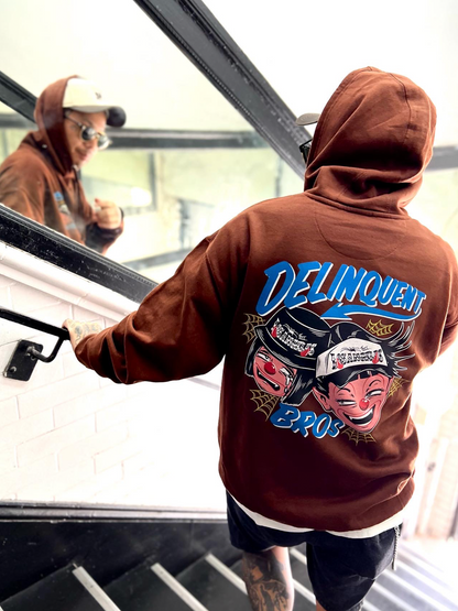 "Good times, Bad times "Hoodie in Brown