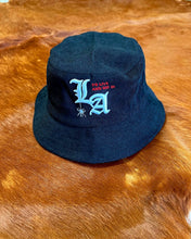 Load image into Gallery viewer, To Live and Die in LA Corduroy Bucket Hat in Black