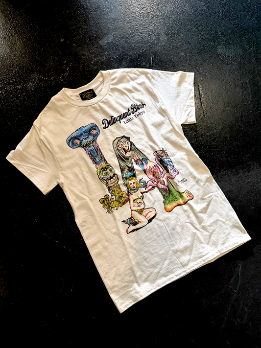 "Monster mash LA" Tee in Natural