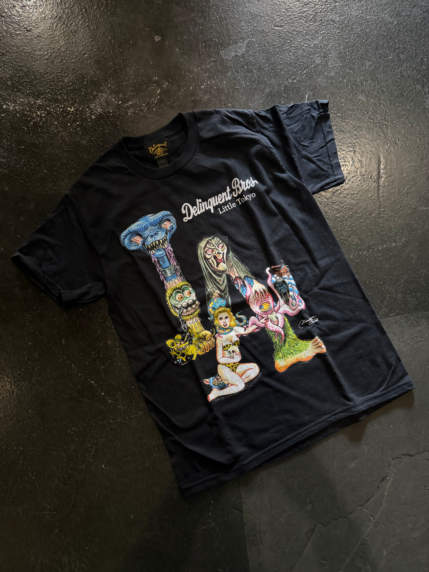 "Monster mash LA" Tee in Black