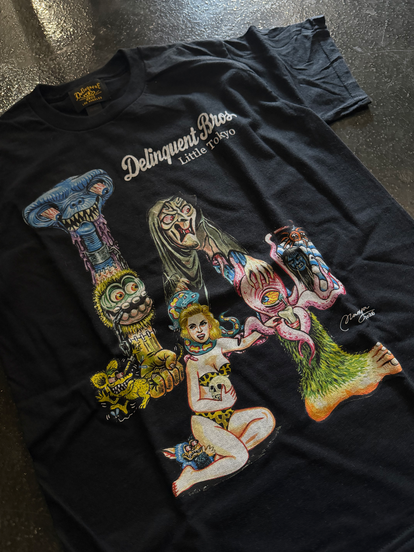 "Monster mash LA" Tee in Black