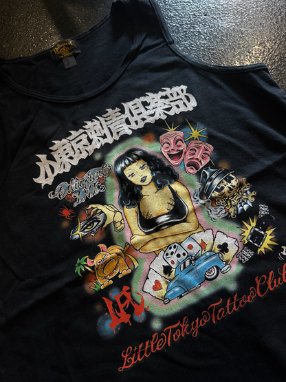 "Little Tokyo Tattoo Club" Tank in Black