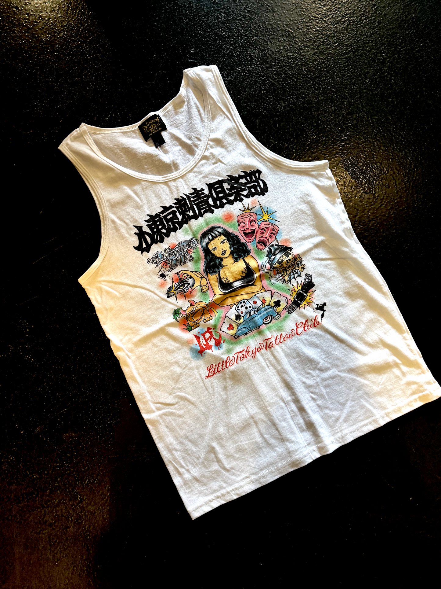 "Little Tokyo Tattoo Club" Tank in White