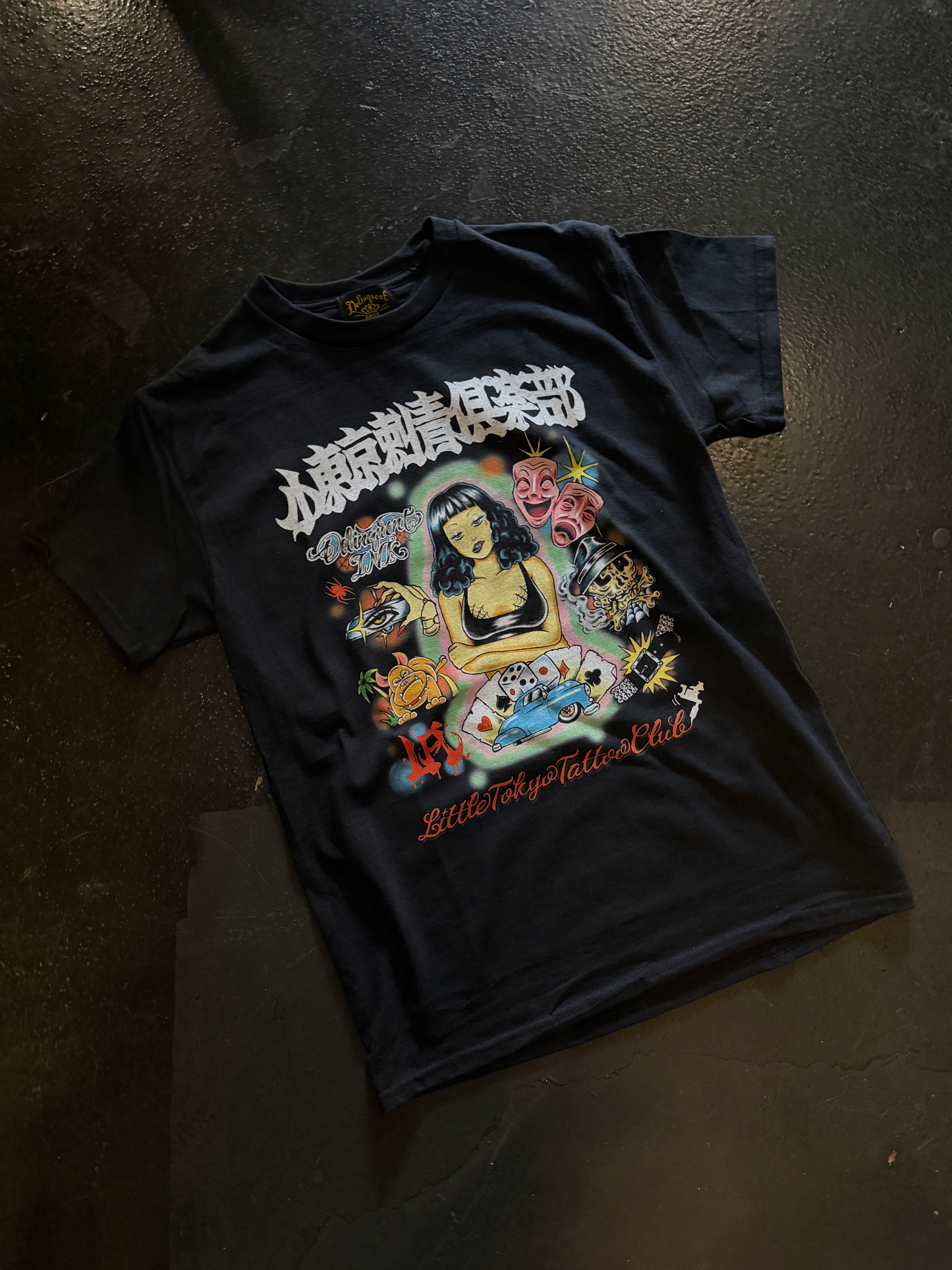 "Little Tokyo Tattoo Club" Tee in Black