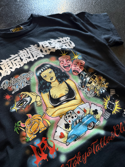 "Little Tokyo Tattoo Club" Tee in Black